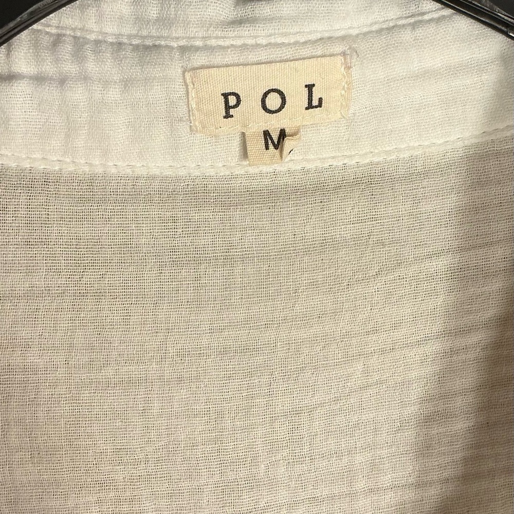 POL Cream Textured Blouse w/ Lace Detail - Picture 4 of 7